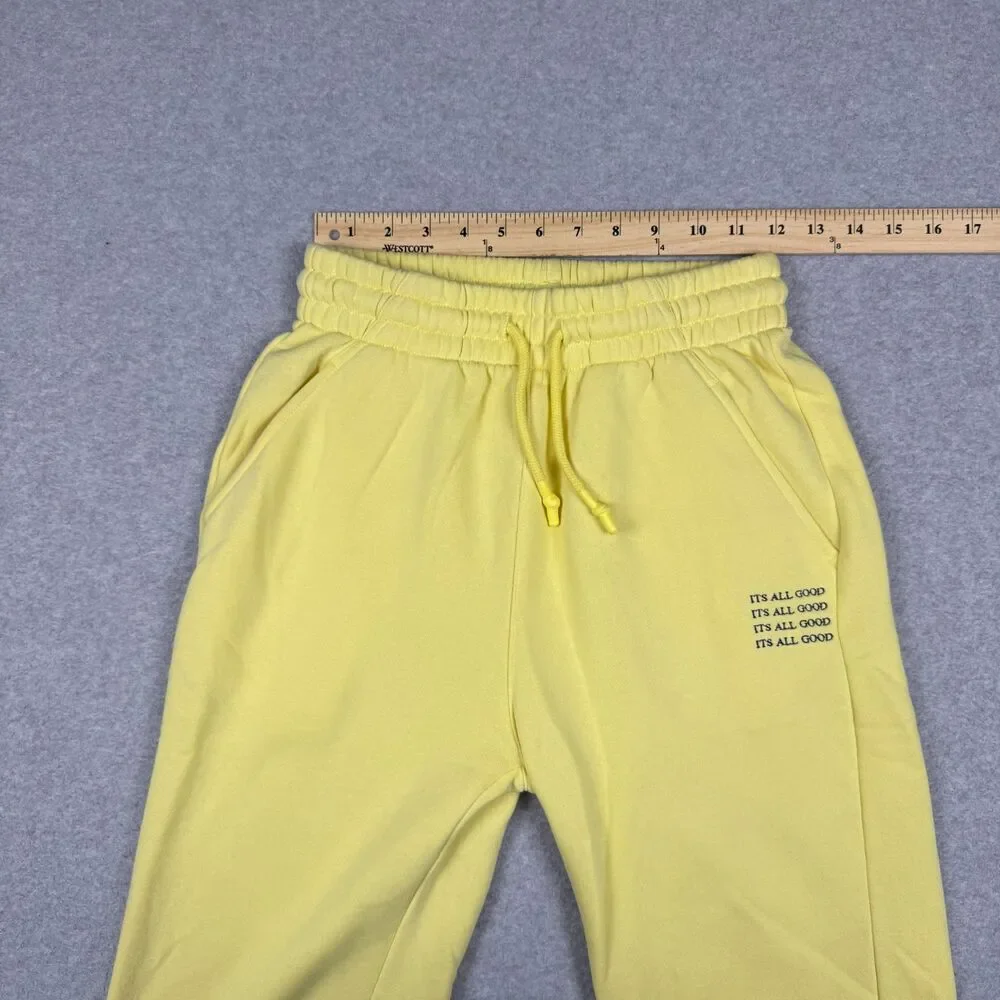 Women's Vitality Yellow "It's All Good" Sweatpants - Size XS - Picture 7 of 8